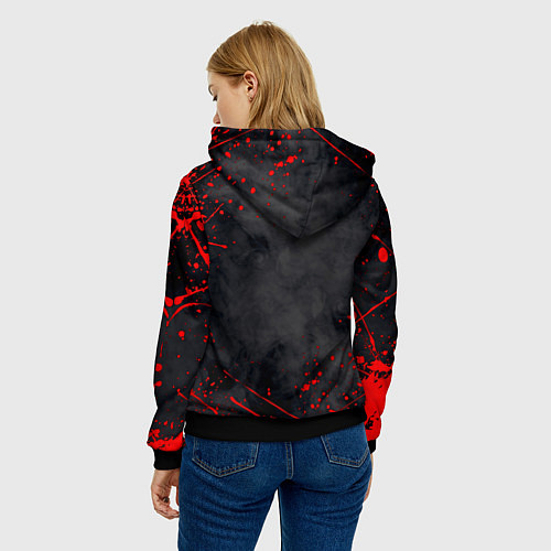 Женская толстовка BERSERK БЕРСЕРК КЛЕЙМО / 3D-Черный – фото 4