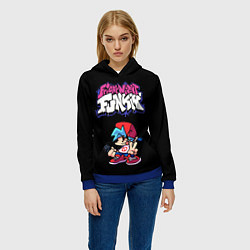 Толстовка-худи женская Friday Night Funkin, цвет: 3D-синий — фото 2