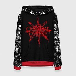 Толстовка-худи женская Cannibal Corpse, цвет: 3D-красный
