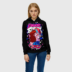 Толстовка-худи женская Friday Night Funkin, цвет: 3D-черный — фото 2
