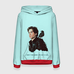 Толстовка-худи женская Дневники вампира,, цвет: 3D-красный