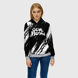 Толстовка-худи женская SLAVA MARLOW СЛАВА МАРЛОУ, цвет: 3D-меланж — фото 2