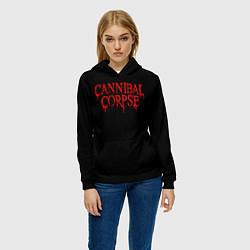 Толстовка-худи женская Cannibal Corpse, цвет: 3D-черный — фото 2
