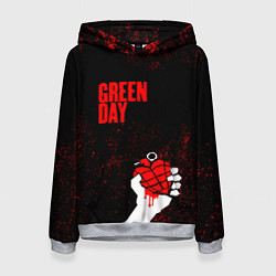 Толстовка-худи женская Green day, цвет: 3D-меланж