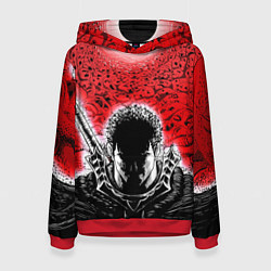 Толстовка-худи женская BERSERK БЕРСЕРК, цвет: 3D-красный