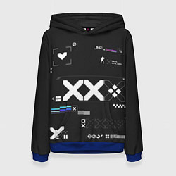 Толстовка-худи женская Desert Eagle: Printstream Graphite, цвет: 3D-синий