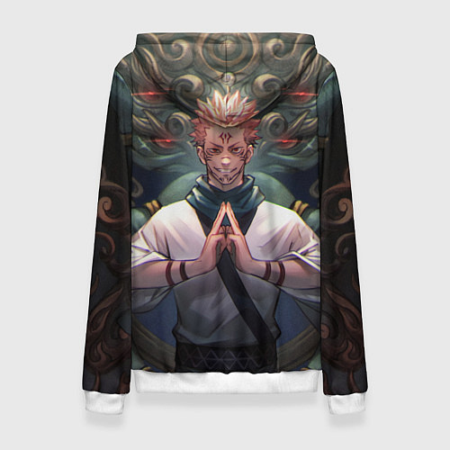 Женская толстовка МАГИЧЕСКАЯ БИТВА SUKUNA / 3D-Белый – фото 2