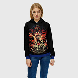Толстовка-худи женская СТАЛЬНОЙ АЛХИМИК, цвет: 3D-синий — фото 2