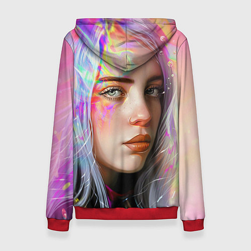 Женская толстовка Billie Eilish / 3D-Красный – фото 2