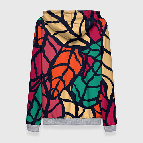 Женская толстовка Листья / 3D-Меланж – фото 2