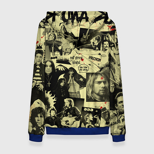 Женская толстовка РОК КУМИРЫ / 3D-Синий – фото 2