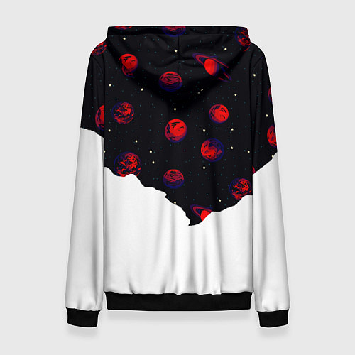 Женская толстовка Мысли космонавта про космос / 3D-Черный – фото 2