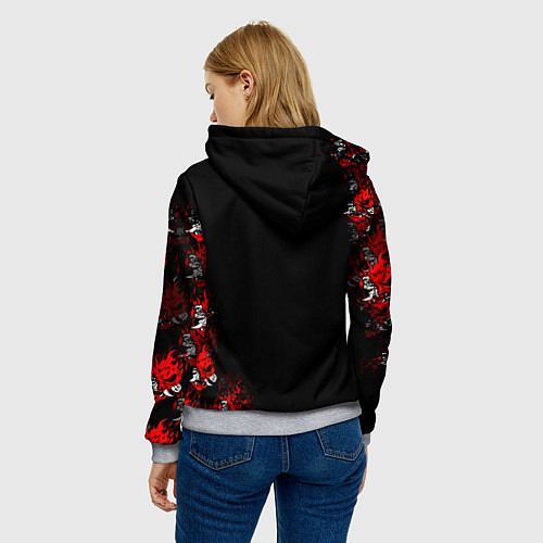 Женская толстовка SAMURAI CYBERPUNK 2077 / 3D-Меланж – фото 4