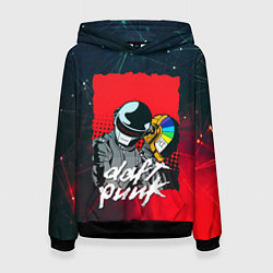 Толстовка-худи женская DAFT PUNK MUSIC, цвет: 3D-черный