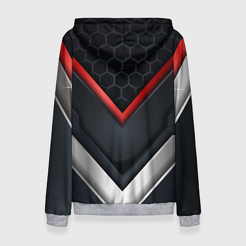 Женская толстовка 3D СОТЫ Металлические вставки / 3D-Меланж – фото 2