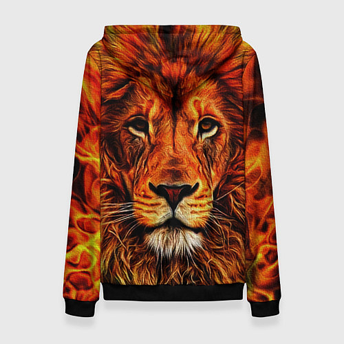 Женская толстовка LION / 3D-Черный – фото 2