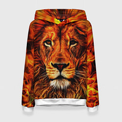 Толстовка-худи женская LION, цвет: 3D-белый