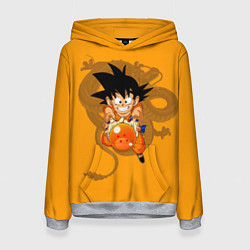 Толстовка-худи женская Kid Goku, цвет: 3D-меланж
