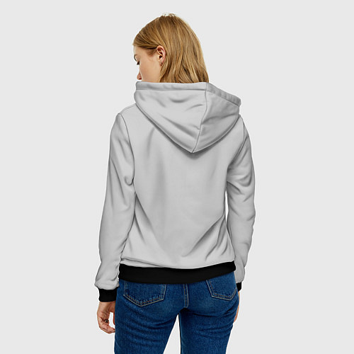 Женская толстовка Cat and Robot ЛСР / 3D-Черный – фото 4