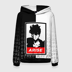 Толстовка-худи женская СОН ДЖИН ВУ SOLO LEVELING, цвет: 3D-черный