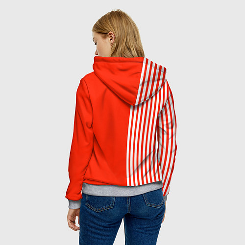 Женская толстовка Сборная Дании / 3D-Меланж – фото 4