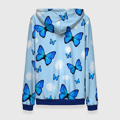 Женская толстовка Бабочки Моргенштерна / 3D-Синий – фото 2