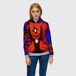 Толстовка-худи женская Евангелион Evangelion, цвет: 3D-меланж — фото 2