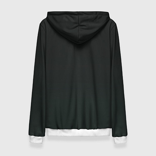 Женская толстовка Хитрый лис на черном фоне / 3D-Белый – фото 2