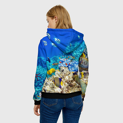 Женская толстовка Морской мир / 3D-Черный – фото 4