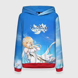 Толстовка-худи женская Genshin Impact Lumine, цвет: 3D-красный