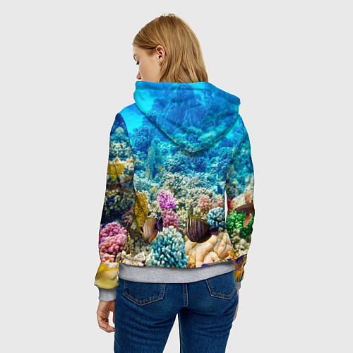 Женская толстовка Риф / 3D-Меланж – фото 4