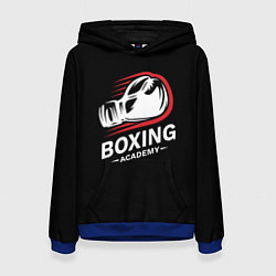 Толстовка-худи женская Бокс, цвет: 3D-синий