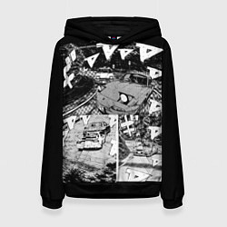 Толстовка-худи женская Initial d, цвет: 3D-черный