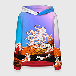 Женская толстовка Осьминог в Лаве Градиент