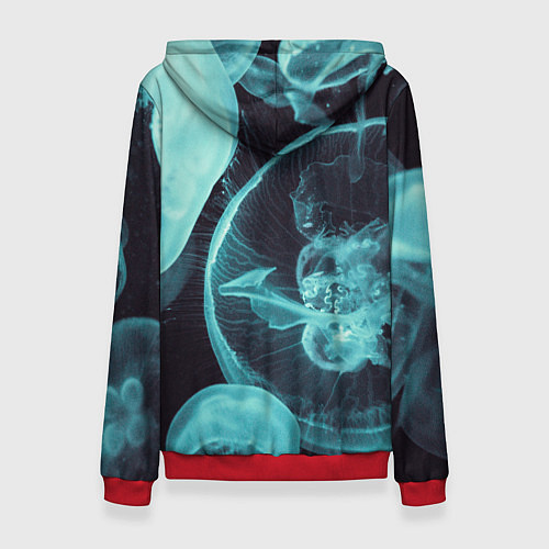 Женская толстовка Медуза / 3D-Красный – фото 2