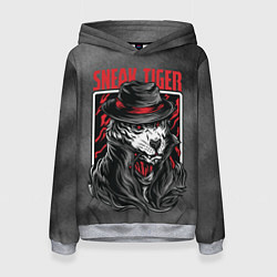 Толстовка-худи женская Sneak Tiger, цвет: 3D-меланж