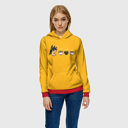 Толстовка-худи женская Son Goku Noodle Eater, цвет: 3D-красный — фото 2