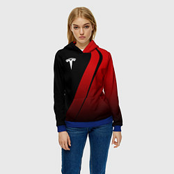 Толстовка-худи женская TESLA MOTORS ТЕСЛА, цвет: 3D-синий — фото 2