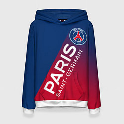 Толстовка-худи женская ФК ПСЖ PARIS SAINT GERMAIN, цвет: 3D-белый