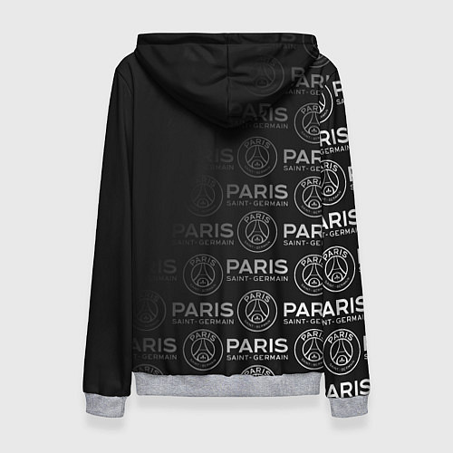 Женская толстовка ФК ПСЖ PARIS SAINT GERMAIN / 3D-Меланж – фото 2