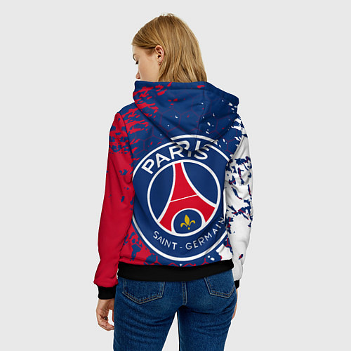 Женская толстовка ФК ПСЖ FC PSG PARIS SG / 3D-Черный – фото 4