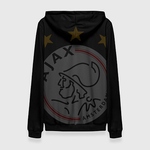 Женская толстовка FC AJAX AMSTERDAM ФК АЯКС / 3D-Черный – фото 2