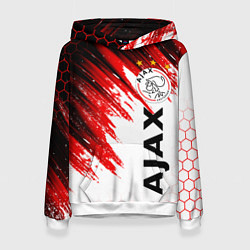 Толстовка-худи женская FC AJAX AMSTERDAM ФК АЯКС, цвет: 3D-белый