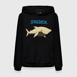 Толстовка-худи женская Shark, цвет: 3D-черный