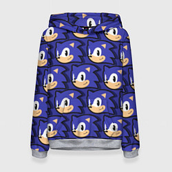 Толстовка-худи женская Sonic pattern, цвет: 3D-меланж