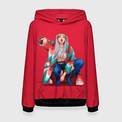 Толстовка-худи женская Kill the love Lisa, цвет: 3D-черный