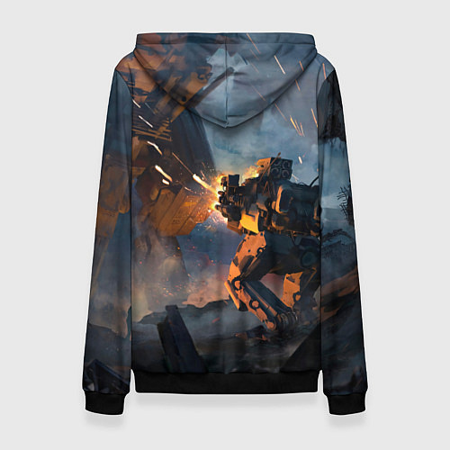 Женская толстовка Battletech warrior / 3D-Черный – фото 2