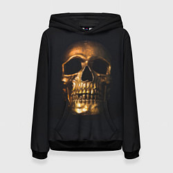 Толстовка-худи женская Golden Skull, цвет: 3D-черный