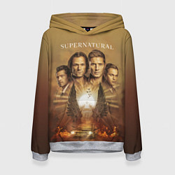 Толстовка-худи женская Supernatural, цвет: 3D-меланж