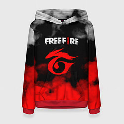 Толстовка-худи женская Free Fire ? Фри Фаер, цвет: 3D-красный